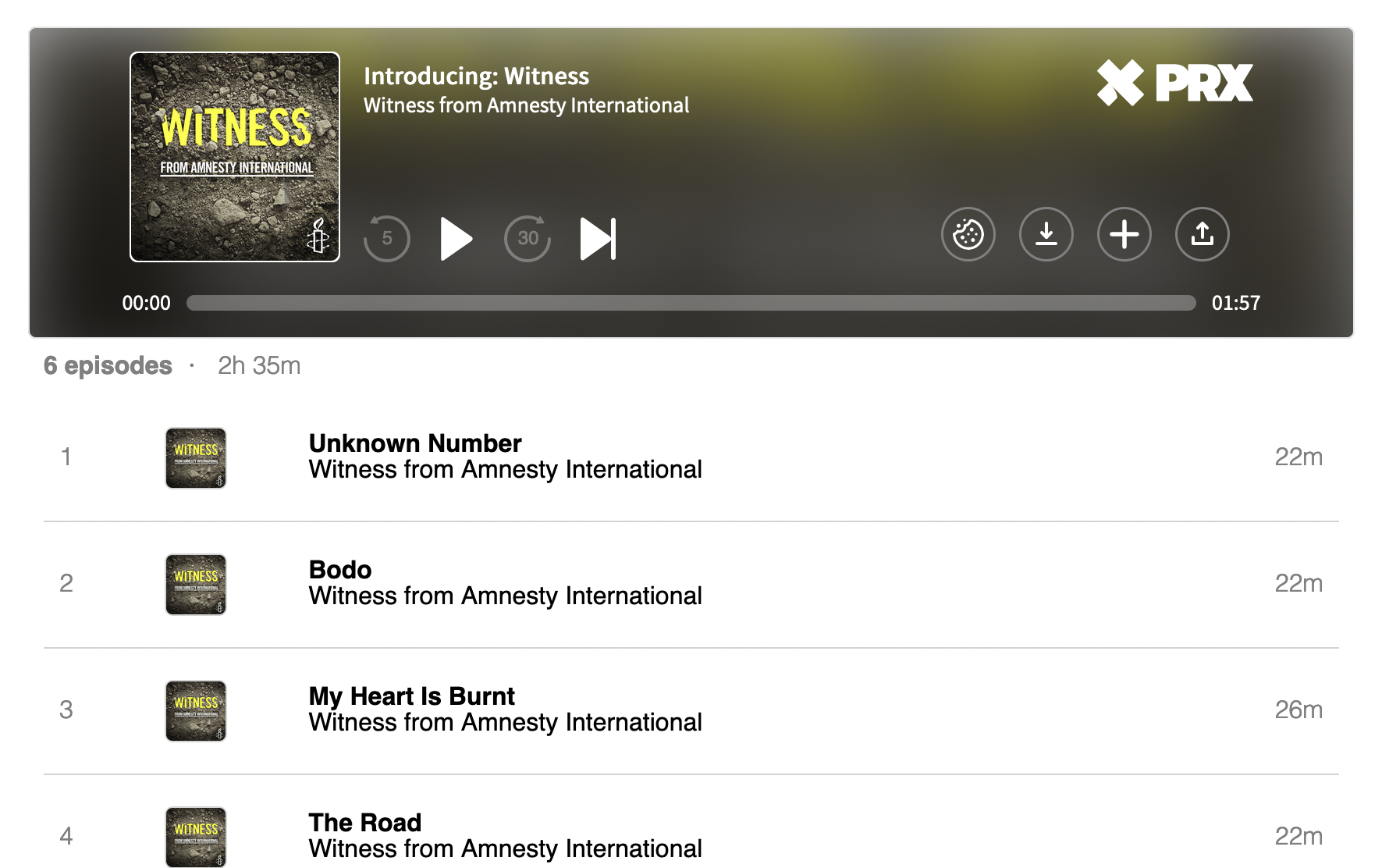 Amnesty International podcast